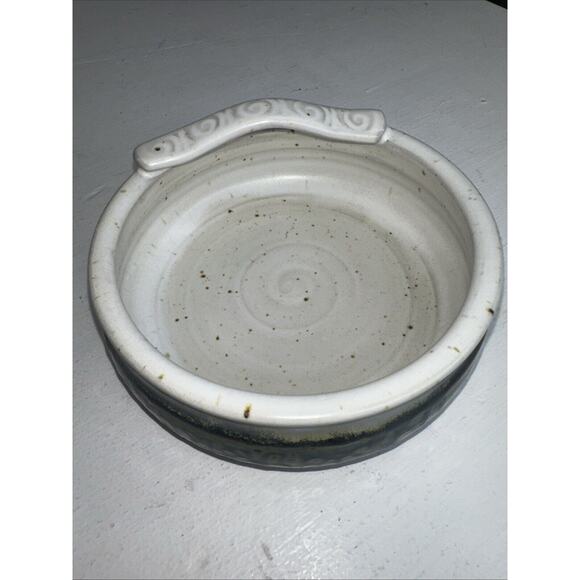 Studio Art Pottery Ceramic Bowl Mustache Drip Glaze Stoneware Blue Signed - Picture 5 of 7